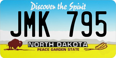 ND license plate JMK795