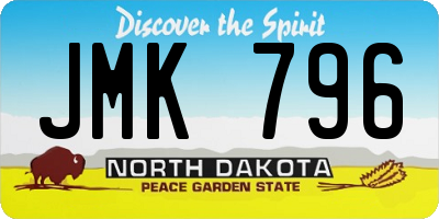 ND license plate JMK796
