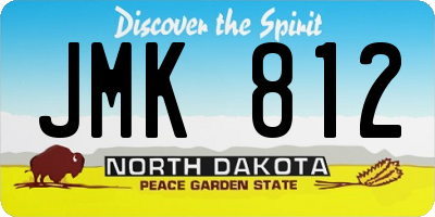 ND license plate JMK812
