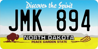 ND license plate JMK894