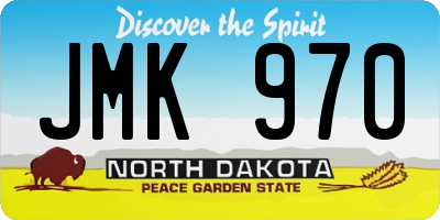 ND license plate JMK970