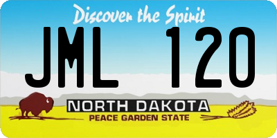 ND license plate JML120
