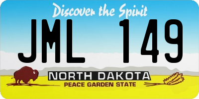 ND license plate JML149