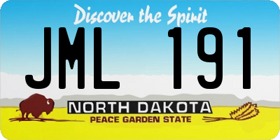 ND license plate JML191