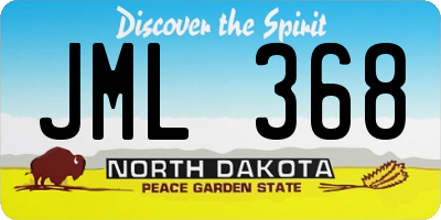 ND license plate JML368
