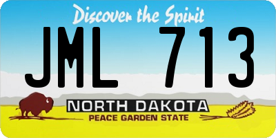 ND license plate JML713