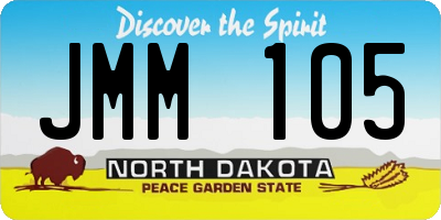 ND license plate JMM105