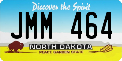 ND license plate JMM464