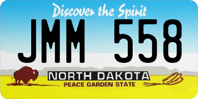 ND license plate JMM558
