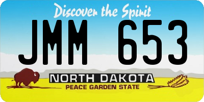 ND license plate JMM653
