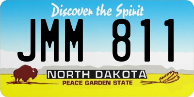 ND license plate JMM811