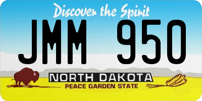 ND license plate JMM950