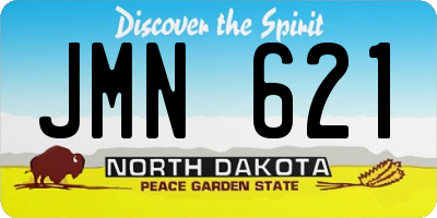 ND license plate JMN621