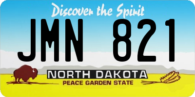 ND license plate JMN821