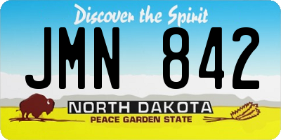 ND license plate JMN842