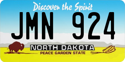 ND license plate JMN924