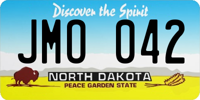 ND license plate JMO042