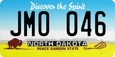 ND license plate JMO046