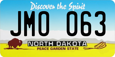 ND license plate JMO063