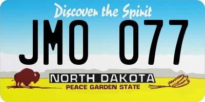 ND license plate JMO077
