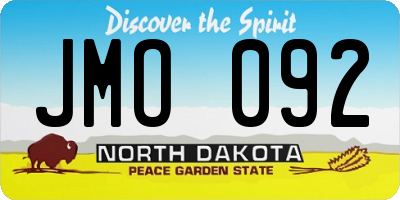 ND license plate JMO092