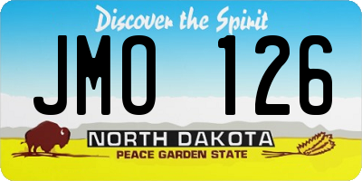 ND license plate JMO126