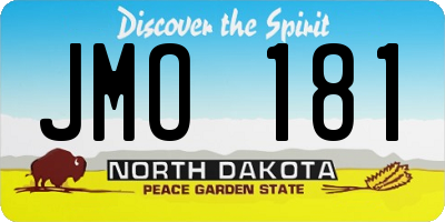 ND license plate JMO181