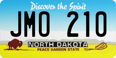 ND license plate JMO210