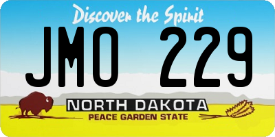 ND license plate JMO229