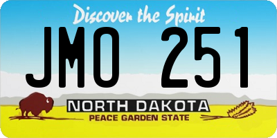 ND license plate JMO251