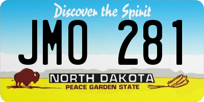 ND license plate JMO281