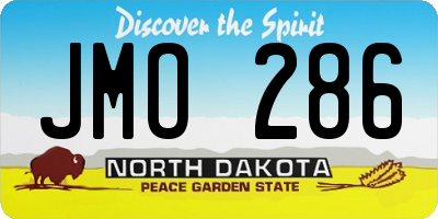 ND license plate JMO286