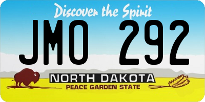 ND license plate JMO292