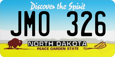 ND license plate JMO326