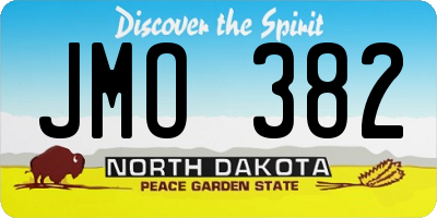 ND license plate JMO382