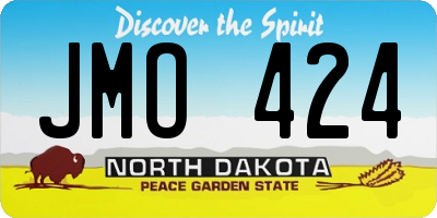 ND license plate JMO424