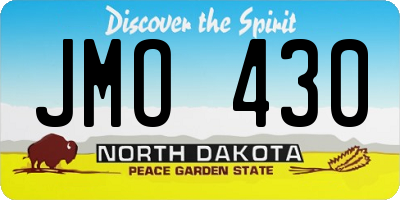 ND license plate JMO430