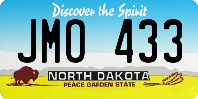 ND license plate JMO433