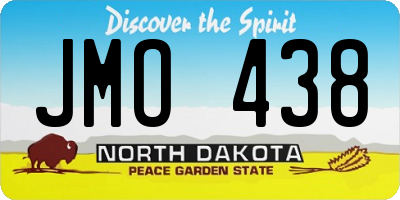 ND license plate JMO438