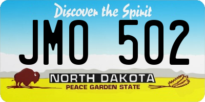 ND license plate JMO502