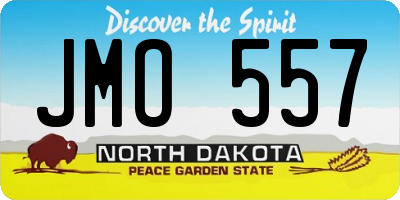 ND license plate JMO557