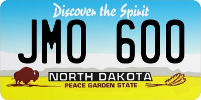 ND license plate JMO600