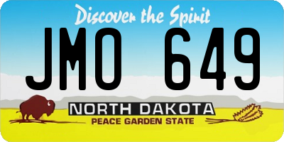 ND license plate JMO649