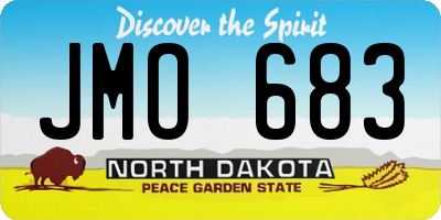 ND license plate JMO683
