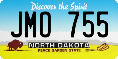 ND license plate JMO755