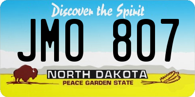 ND license plate JMO807