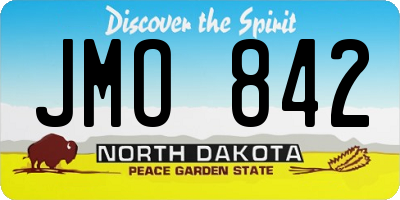 ND license plate JMO842