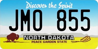 ND license plate JMO855