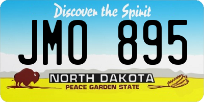 ND license plate JMO895