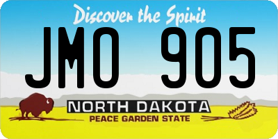 ND license plate JMO905